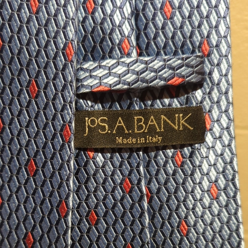 Jos. A. Bank Geometric Blue and Red Tie